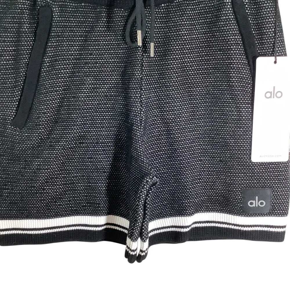 ALO Yoga Black Sweater Knit Athletic Shorts Basketball
